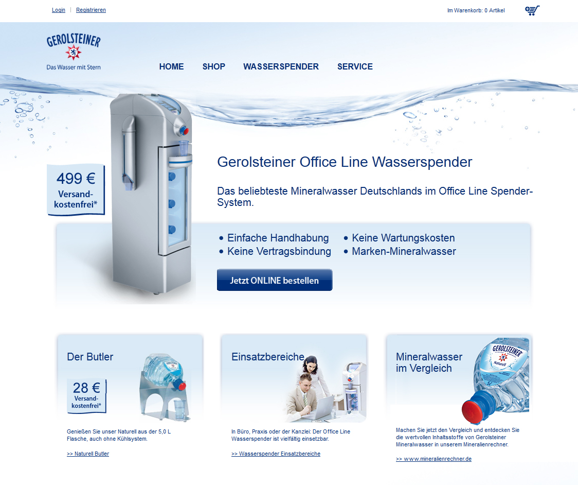 Wasserspender OXID Shop von wasserwerfer